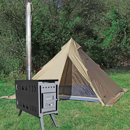 Smokeless Charcoal Stove Cooking, Outdoor Sauna Stove Ice Fishing Keep Warm Coal Wood Burning Stove With Long Pipe For Ten