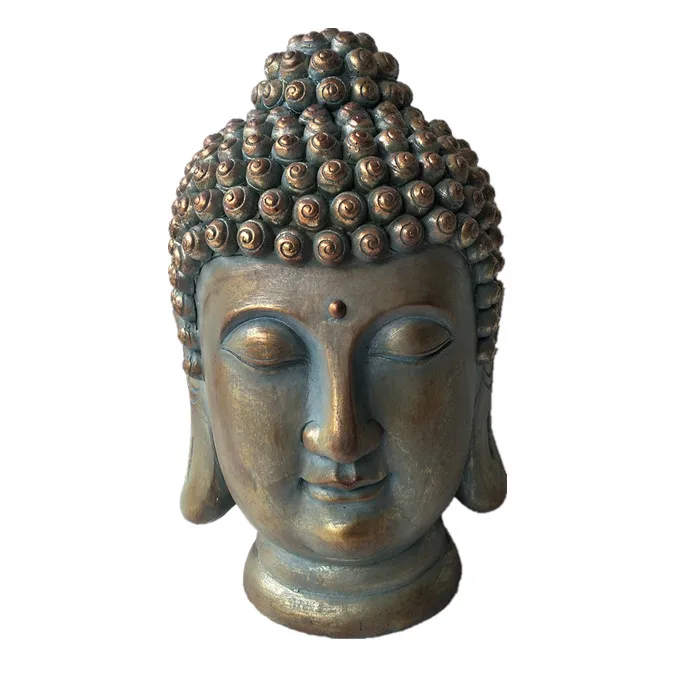 Garden ornaments bronze big MGO resin buddha head statue outdoor indoor buddha head sculpture Feng Shui decoration