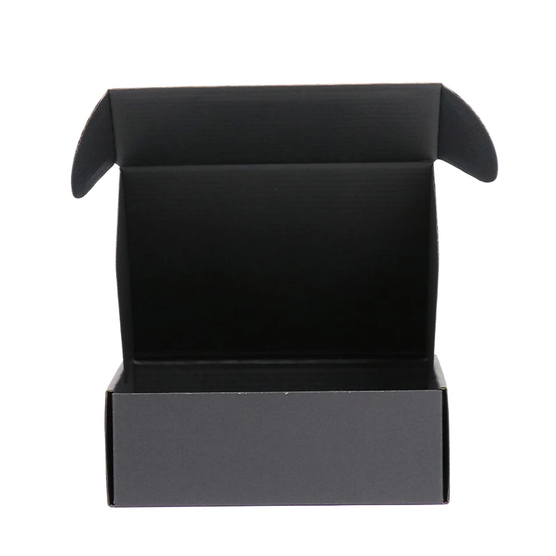 Black Printed Cardboard Paper Gift Box for Clothing Shoes Electronics Packaging for Craft Use for Shipping and Mailing