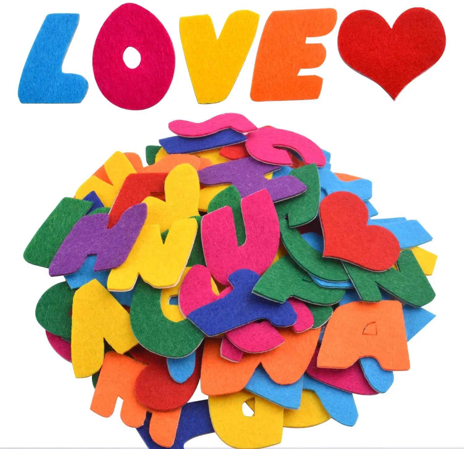 
Toddler Montessori Educational Toys Self Adhesive Felt Letter Mexican Uppercase Alphapet Felt Letters for DIY Crafts quiet book 