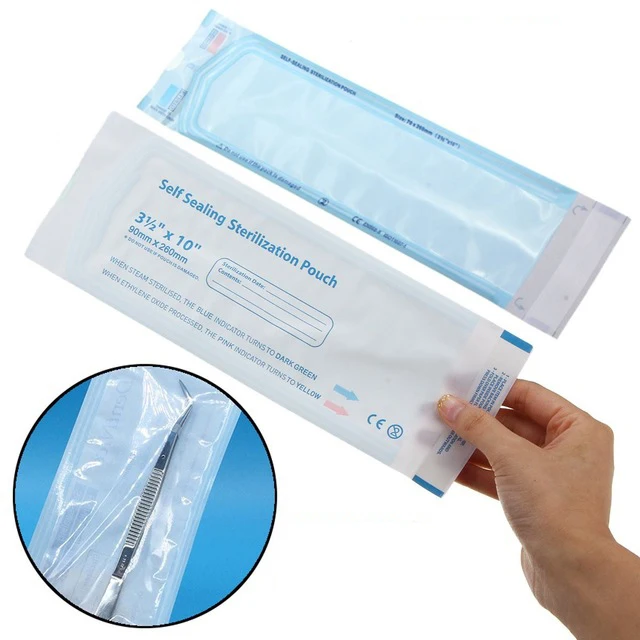 Dental Sterilization Self Sealing Transparent Medical Packaging Pouch