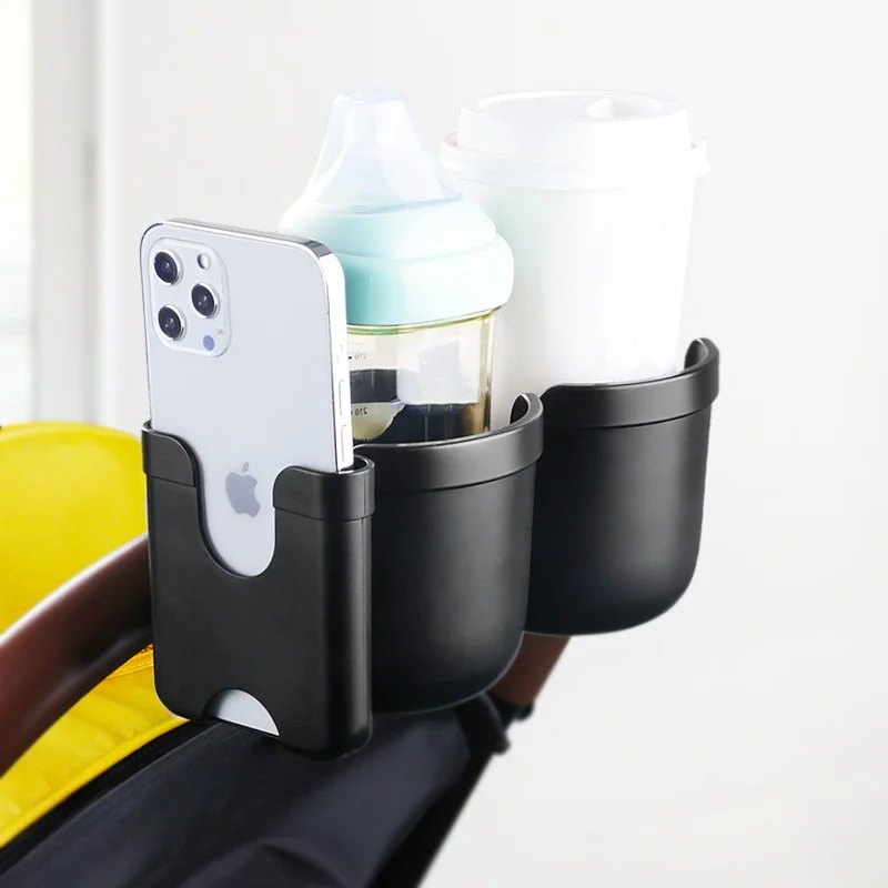 New Product 3 in 1 Cup Holder For Stroller Dual Drink Holder For Baby Universal Stroller Cup Holder