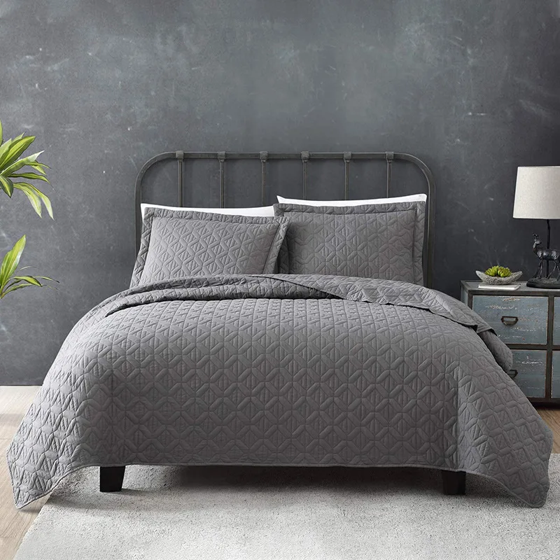 Aoyatex Lightweight Soft Bedspread Coverlet Basket Weave Quilted Blanket