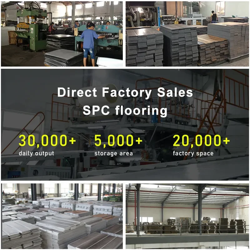 pvc flooring vinyl plastic grain spc click flooring shandong