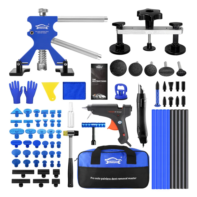 Super PDR Paint less Car Dent Repair Tool Kits Blue Dent Lifter Pulling Bridge for Auto Body Dent Removal