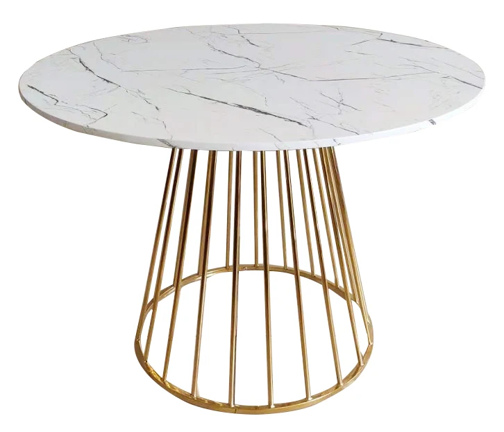 Элегантный кофейный столик из МДФ и мрамора, обеденный стол и стулья для ресторана, современный обеденный стол из мрамора