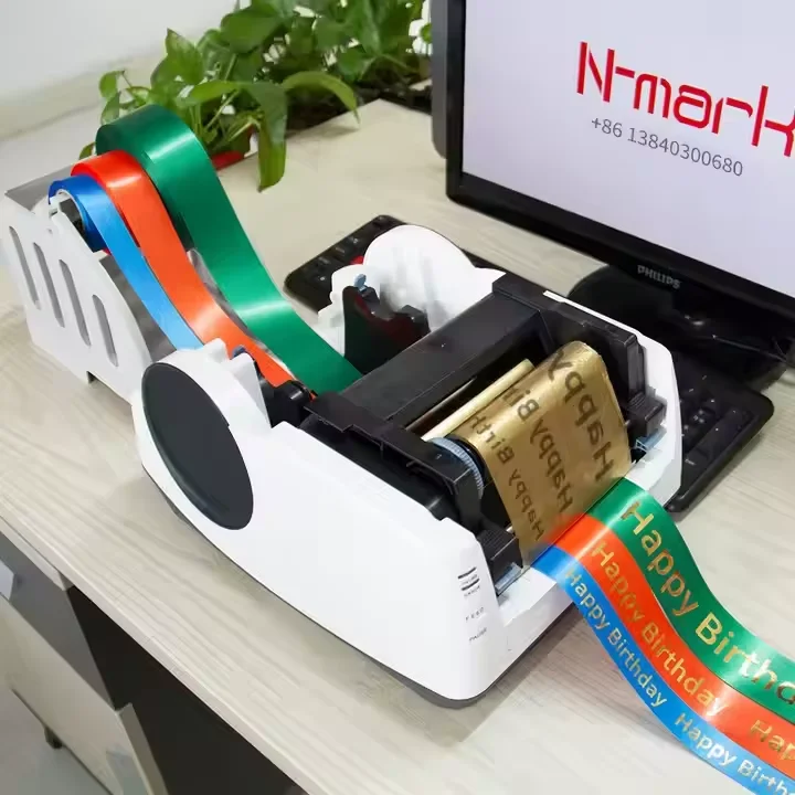 N-Mark Digital Satin Ribbon Printer Custom Logo & Brand 220V Automatic Hot Stamping Foil Machine