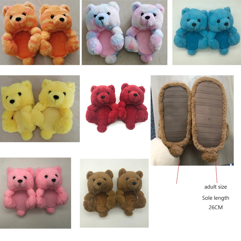  Тапочки teddy bear 2021 Новые поступления женские пушистые