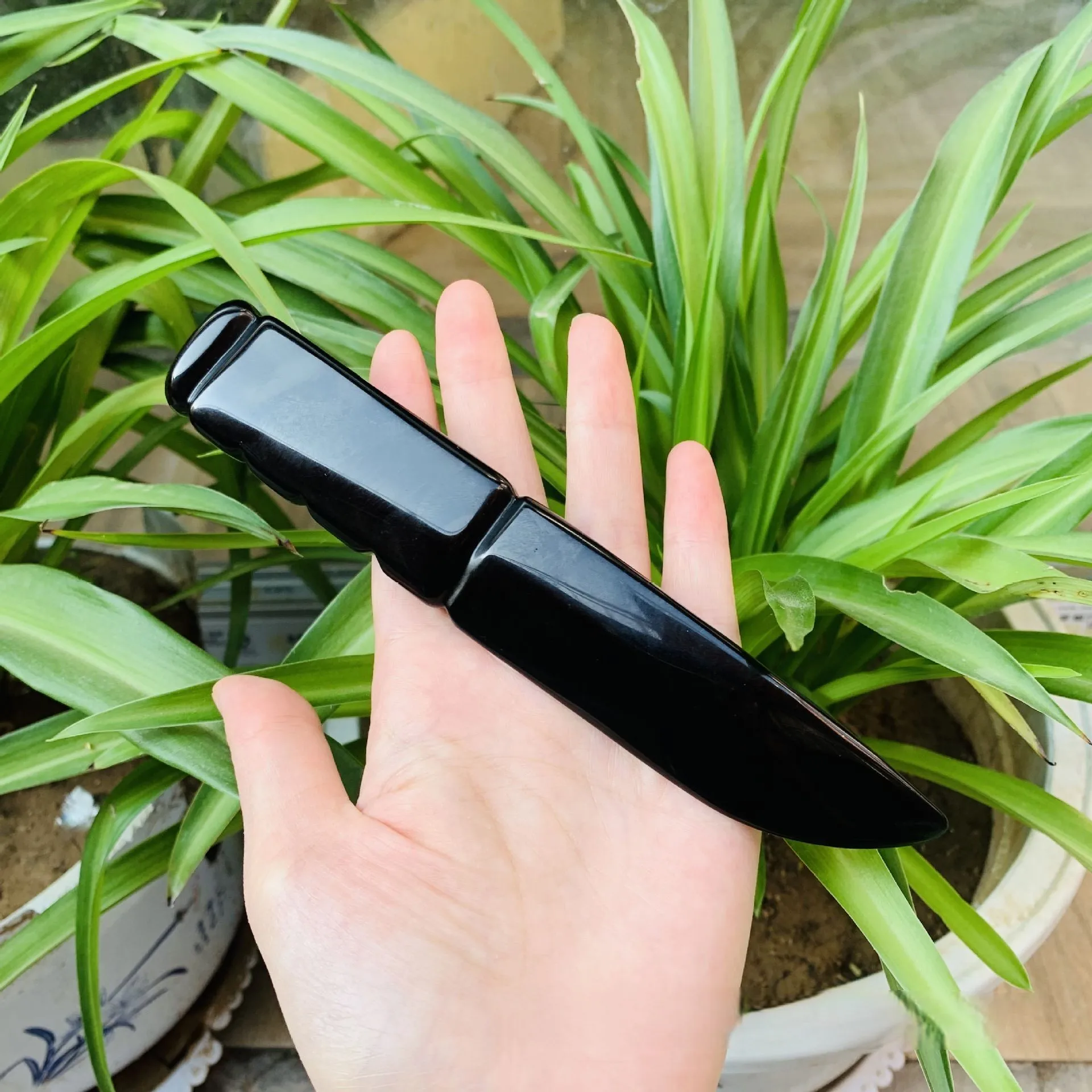 Black Obsidian Arrowhead Knife Crystals Healing Stones Black Obsidian Knife