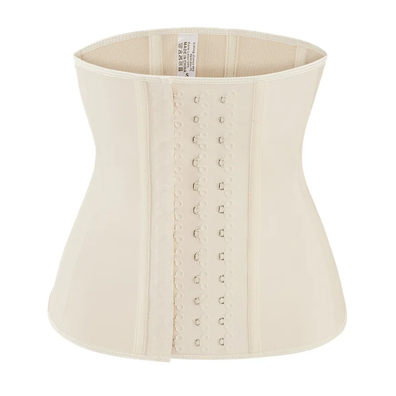 New 9 steel reinforced rubber retainer corsets Latex waist  smooth garment belly waist