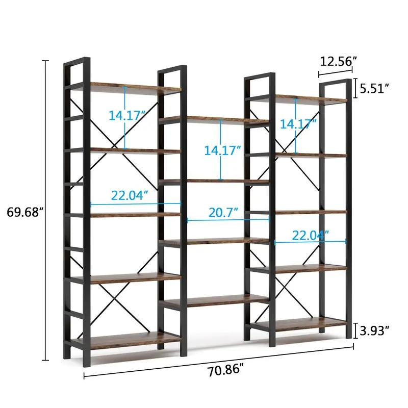  Minimalist and Vintage Style Metal Etagere Bookcase for Home