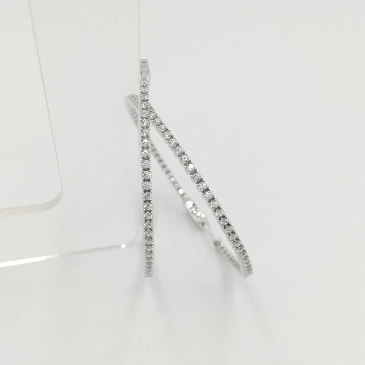 
Royi 50mm round earrings classic ladies 925 sterling silver huggie hoop earrings wholesale 