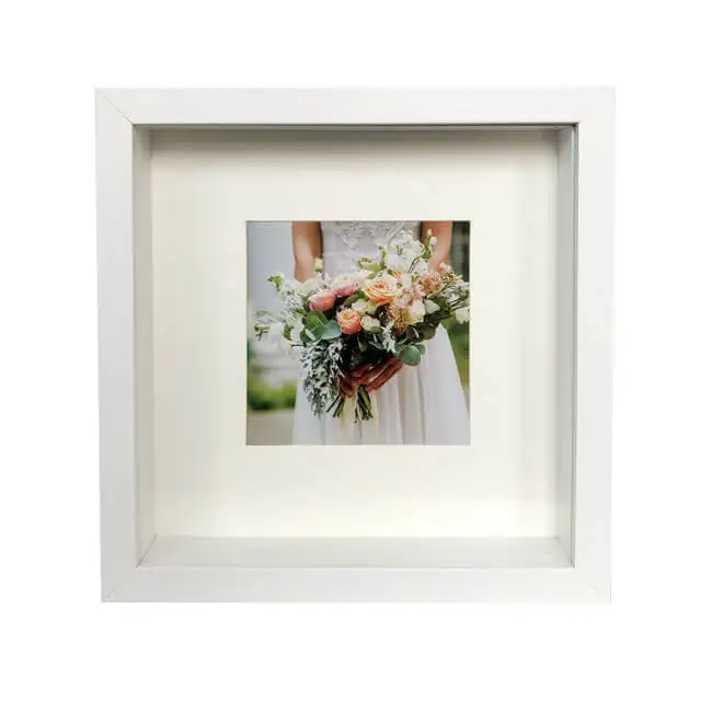 White shadow box deep frame 25 x 25cm
