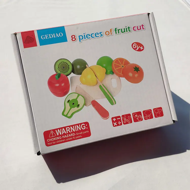 Kitchen wooden vegetable set toys Cutting toys Fruits and vegetables Montessori educational toys for children
