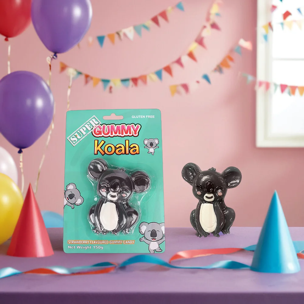 HOLEYWOOD 150g Large Koala Classic Cartoon Animal Gummy Candy Cute Styling Fruity Sweet Taste Sugar Supermarkets 150 Piece