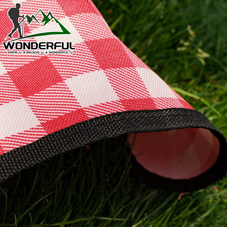 Foldable Thicken 4 6 Person Portable  Outdoor Travel Hiking Beach Camping Custom Picnic Blanket