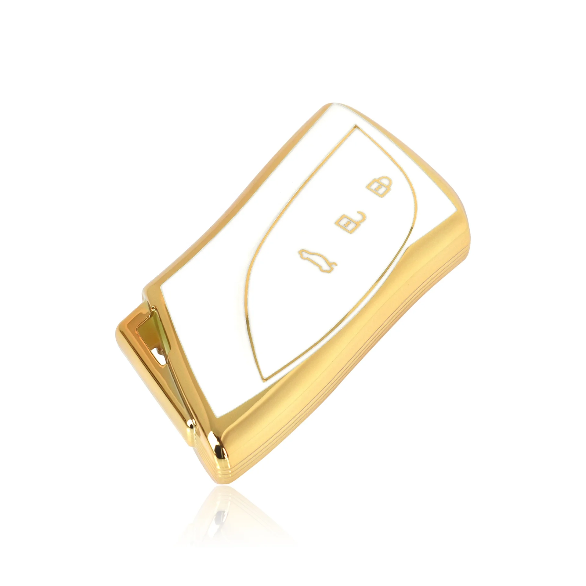 Waterpoof superior quality TPU golden line car key fob case luxury key accessories for Lexus