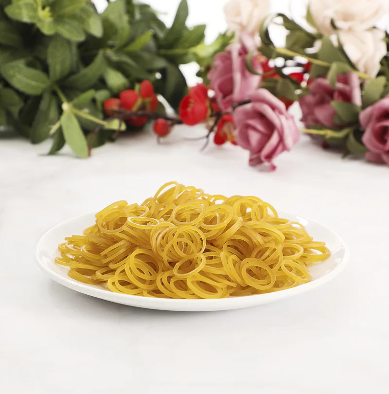 Best Selling Environment Friendly Heat Resistance Natural Yellow Rubber Band For Office Use