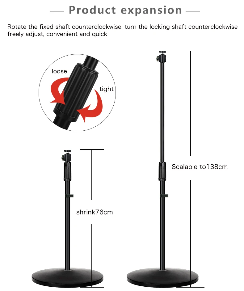 Universal Landing Pad Suitable Mini Projector Camera 1 / 4 Screw Nut Projector Floor Stand