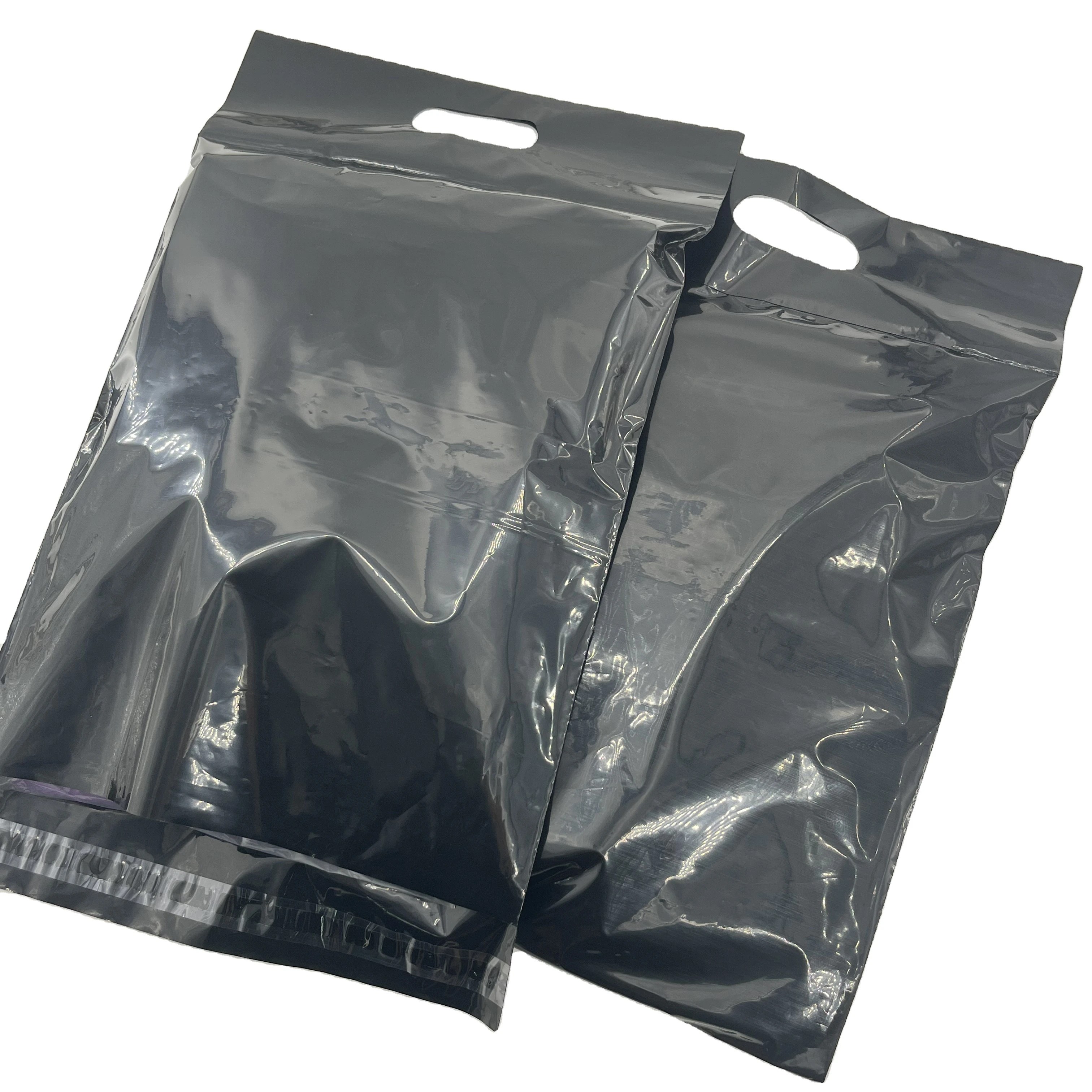 Strong Adhesive Pink Customize Color Mailers Packaging Bags Poly Mailing Bag with Handle for Box