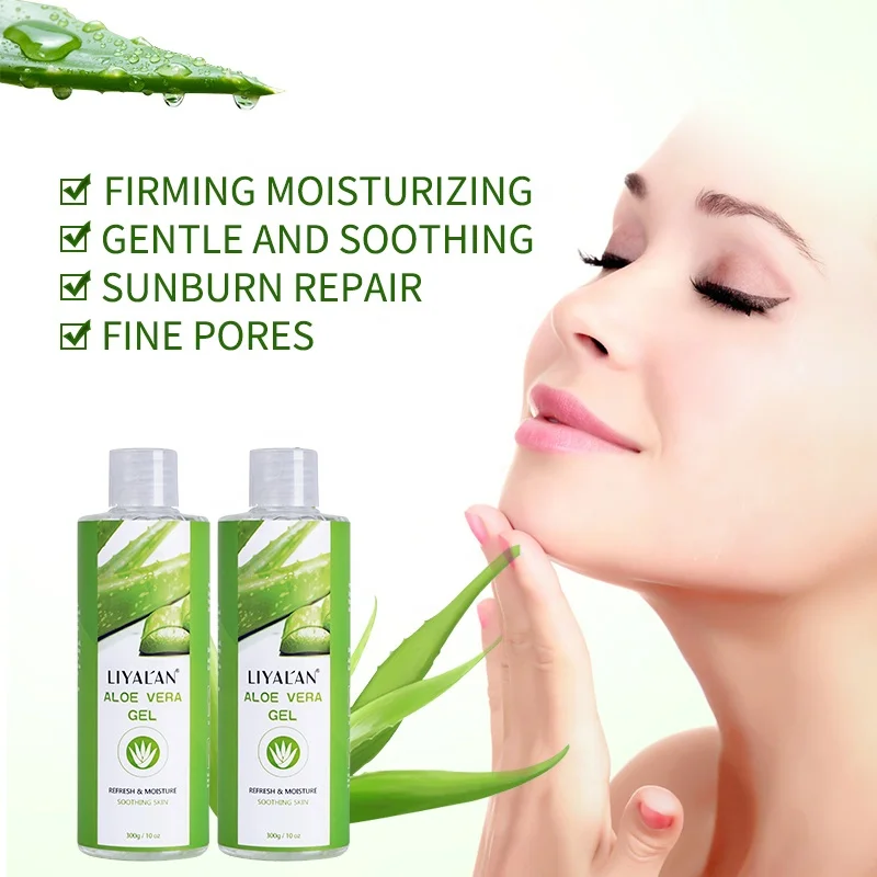 Best Private label Custom Korean 300ml Aloevera Gel Moisturizing Soothing 100% Pure Natural Organic Aloe Vera Gel