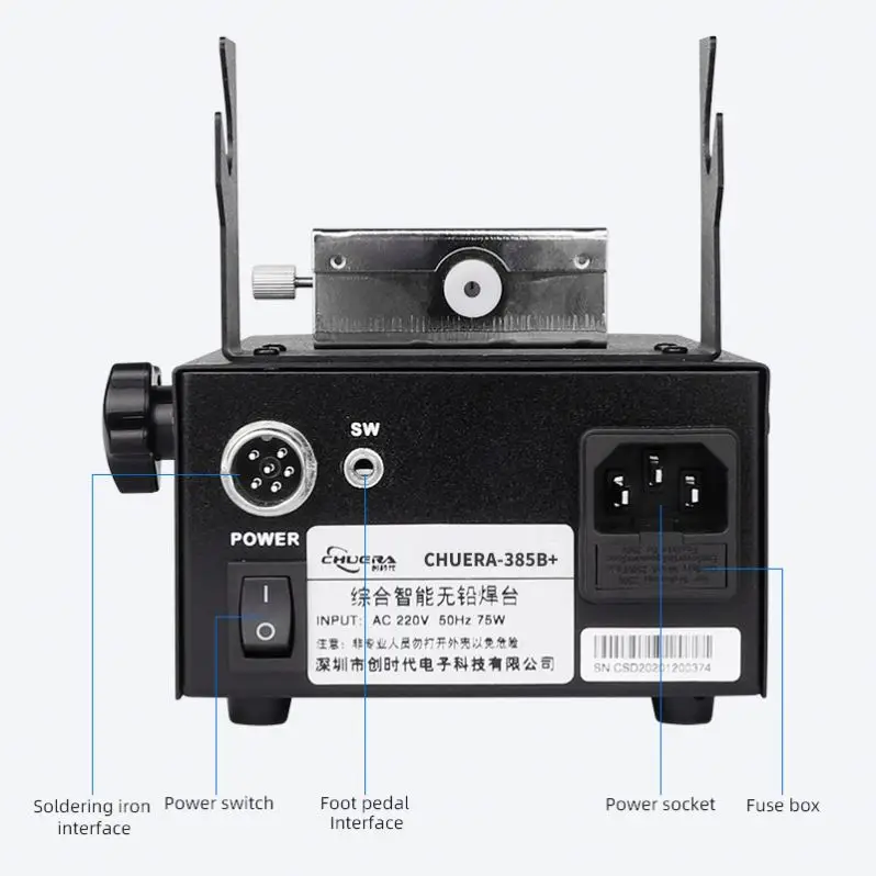 High Quality CSD385B+ Foot pedal Type Automatic Feeding Tin Digital Display Welding Station Adjustable BGA soldering station