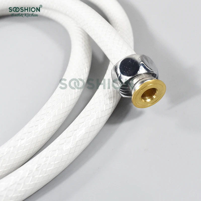 Bathroom White Color Bidet PVC Hose Cheap Accessories Plastic Muslim Shower Hose