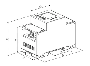 Acrel ADL400N-CT CE Energy Data Logger Meter din rail mounted 3 phase meter energy meter matched with current transformers