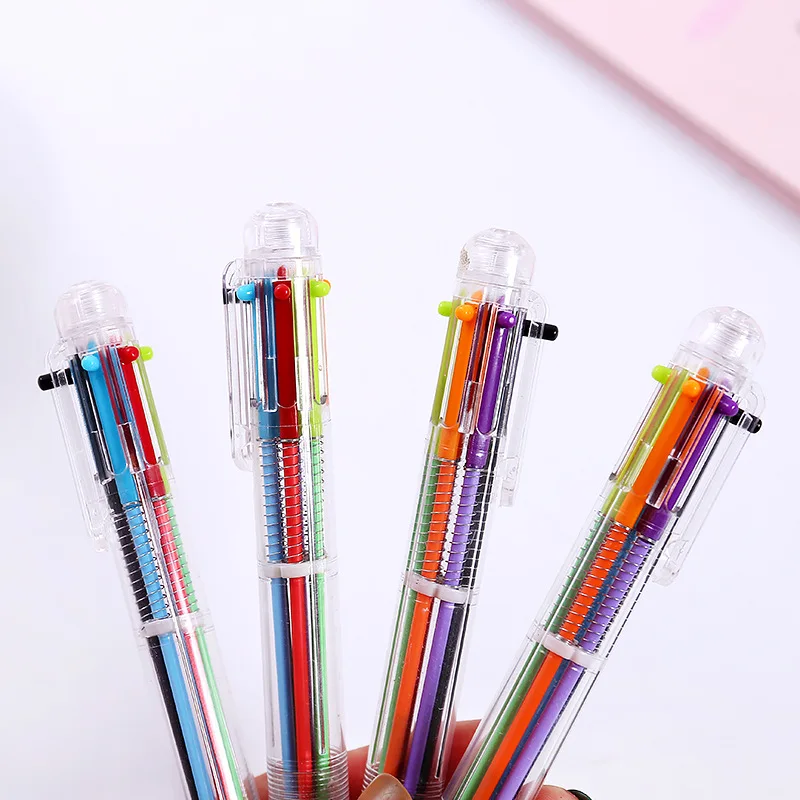 kawaii 6 multicolor ballpoint pen retractable ballpoint pens office school supplies