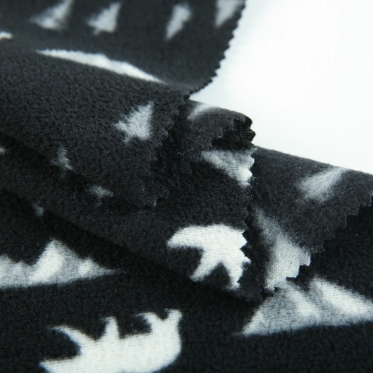 cheap price customized design printing 100 polyester weft knit FDY yarn knitted printed polar fleece fabric for clothes