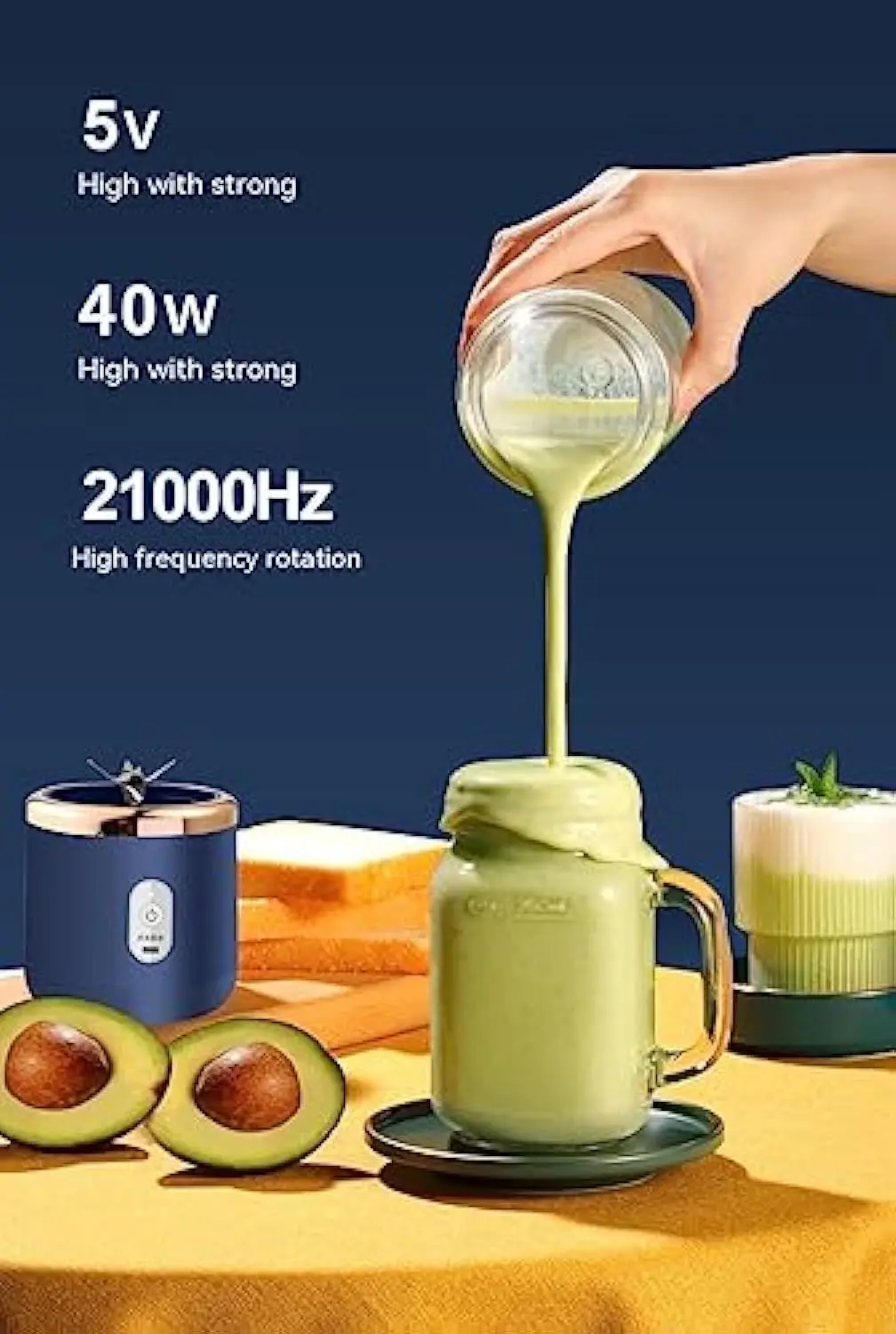 Wholesale Portable Electric Blender Mini Fruit Juice Mixer USB Electric Juicer Cup Fruit Smoothie Milk Shake Small Blender
