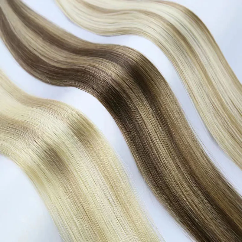 hair vendor wholesale hair tape in  extensions 100% human  raw double drawn invisible virgin hair  tape in for European