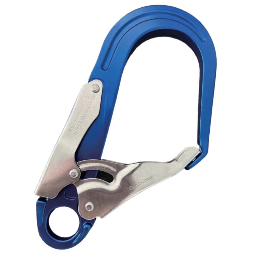 JS-A2022 Forged steel Yellow Zinc Swivel Safety Scaffold double action hook For Fall Protection
