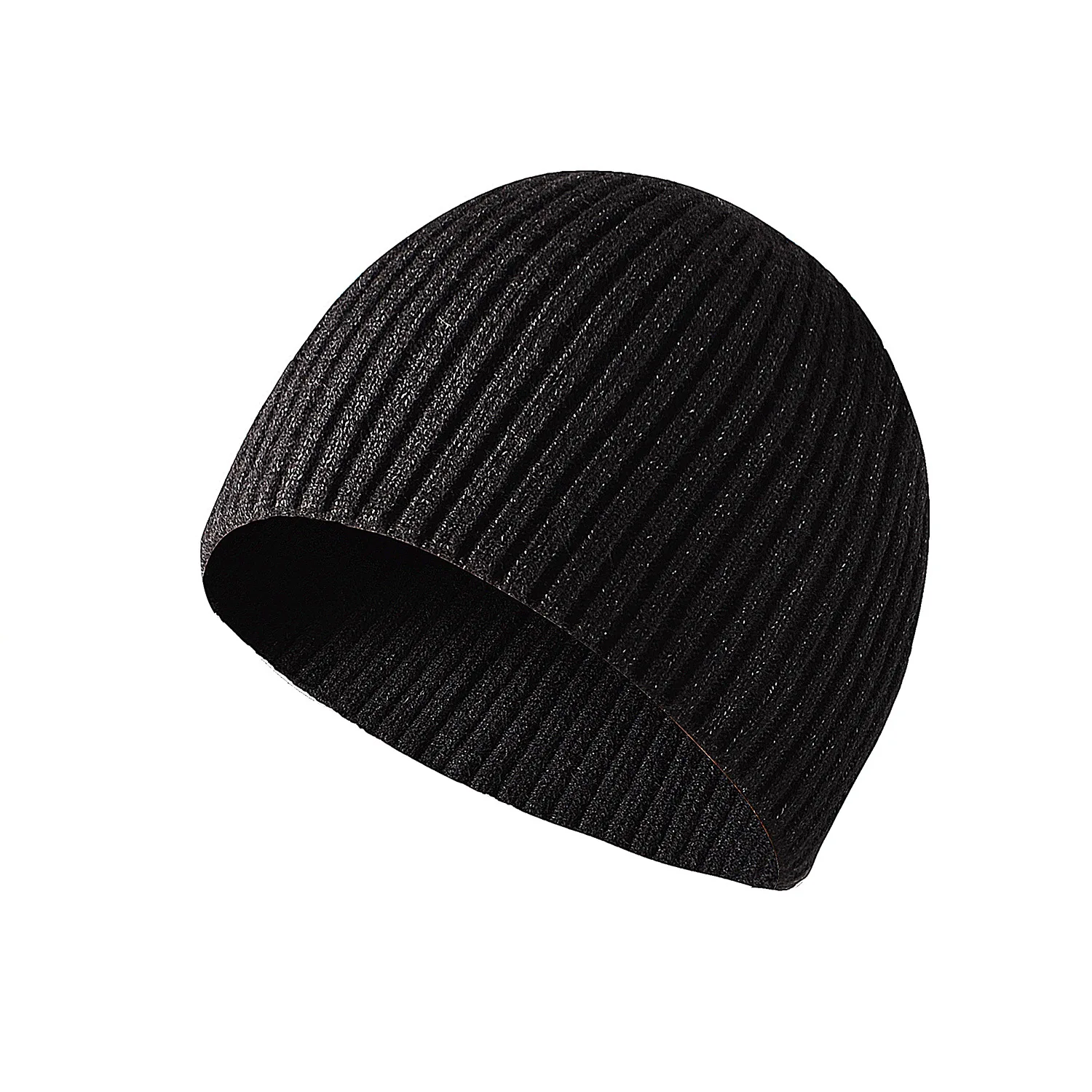 Wholesale Unisex Winter Hats Ribbed Cuffed Acrylic Color Winter Warm Beanies Wool Fisherman Beanies Knit Short Watch Cap