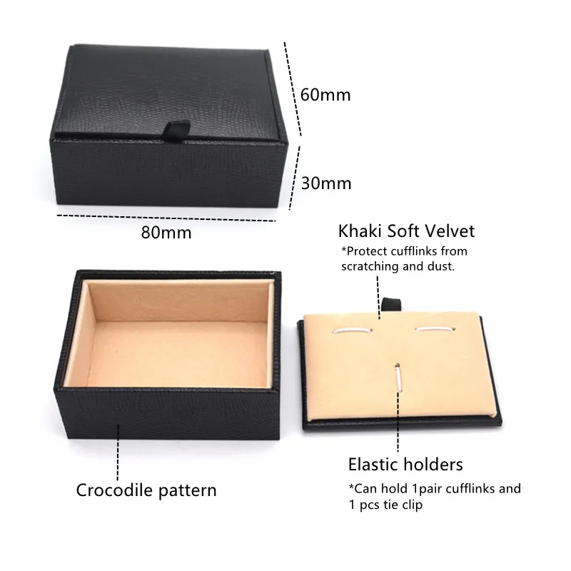 Wholesale Paper Cufflinks tie clip Box for gift