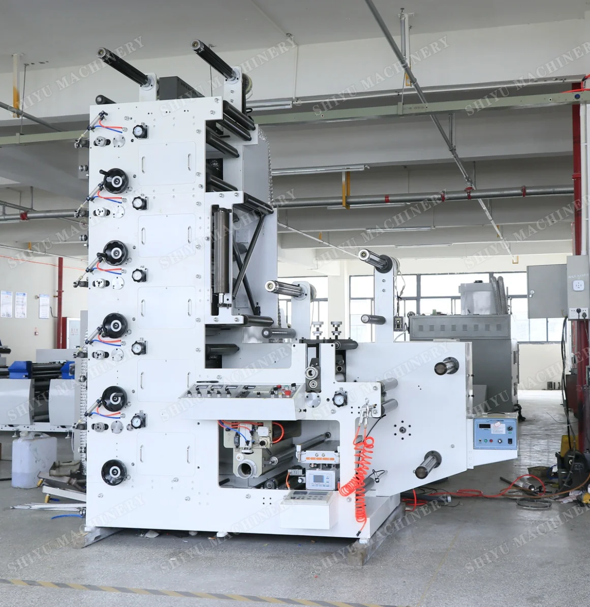 Fully Automatic Factory Price High Speed 5 6 Colors  UV plastic Film Stickers label Flexo Paper Roll Printing Machine