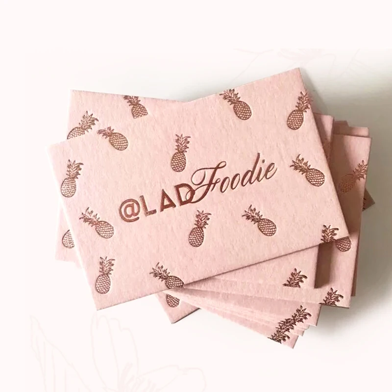 New Rounded Rectangular Imprimer Business Card Embossed Kapok Paper Business Cards Unique Custom Paper Business Card Printing