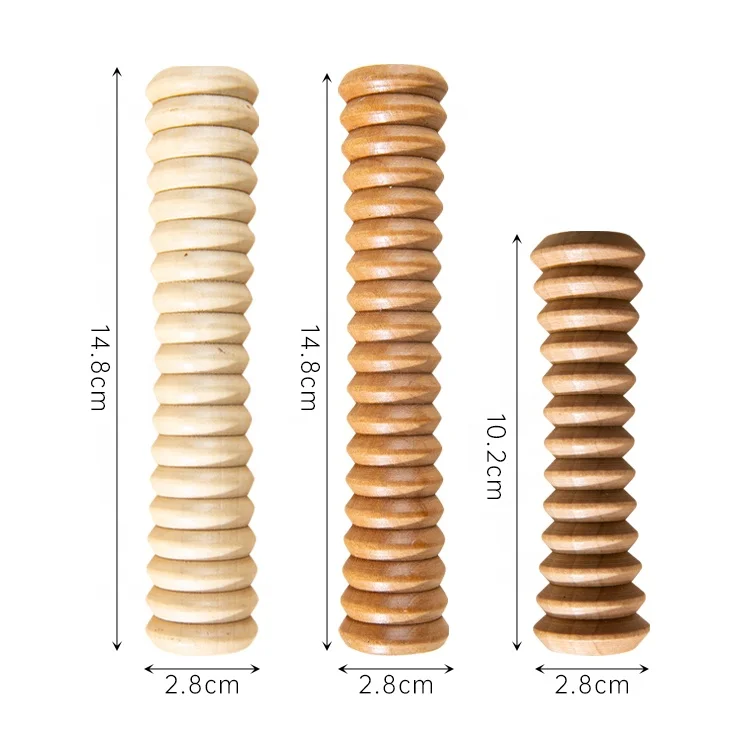 Gloway Natural Wooden Foot Massager Acupressure Reflexology Massage Roller Foot Massage Stick For Relaxation And Stress Relief