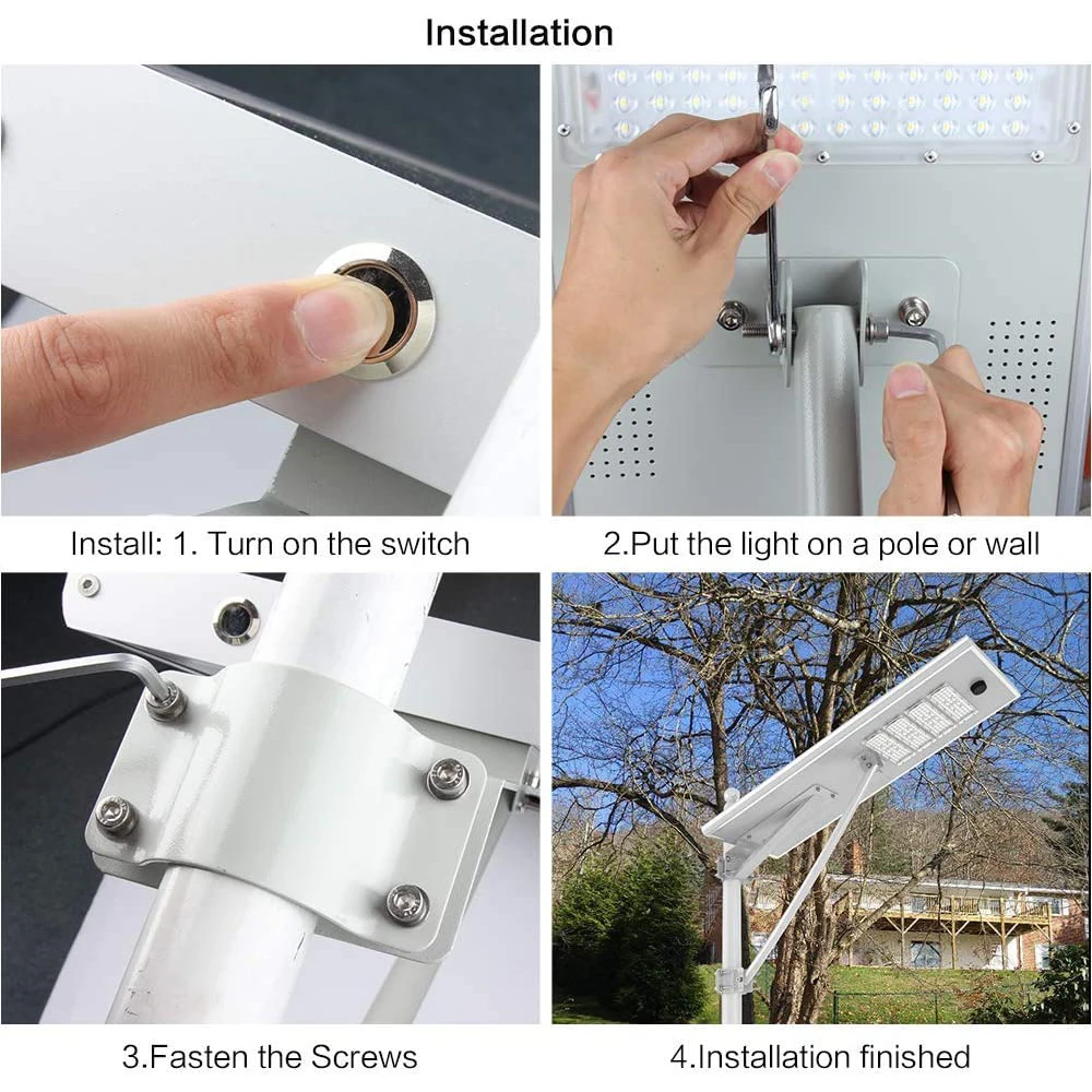 Manufacturer Supplier high power integrated solar power led street light 80w outdoor waterproof