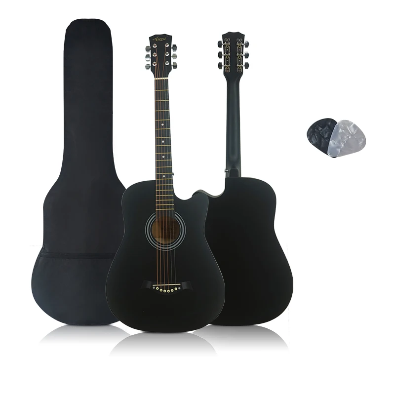 
Wholesale acoustic electric guitar handmade travel guitar for students 