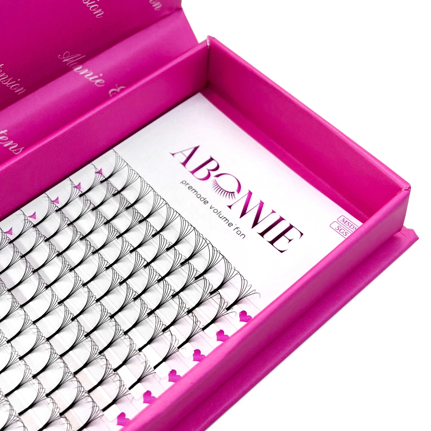Abonnie Wholesale Custom Packaging Premade Volume Lashes Extensions 2D-10D J B C D Curl Premade Eyelashes