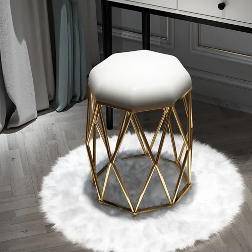 Modern Manicure Makeup Soft Chair Nordic Ins Dressing Stool Home Furniture Shoe Changing Stools Living Room Ottomans