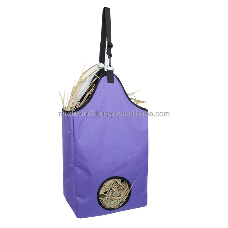 Hot Wholesale Customized Oxford Slow Feeder Hay Bag Equestrian Feeding Supplies For Horses