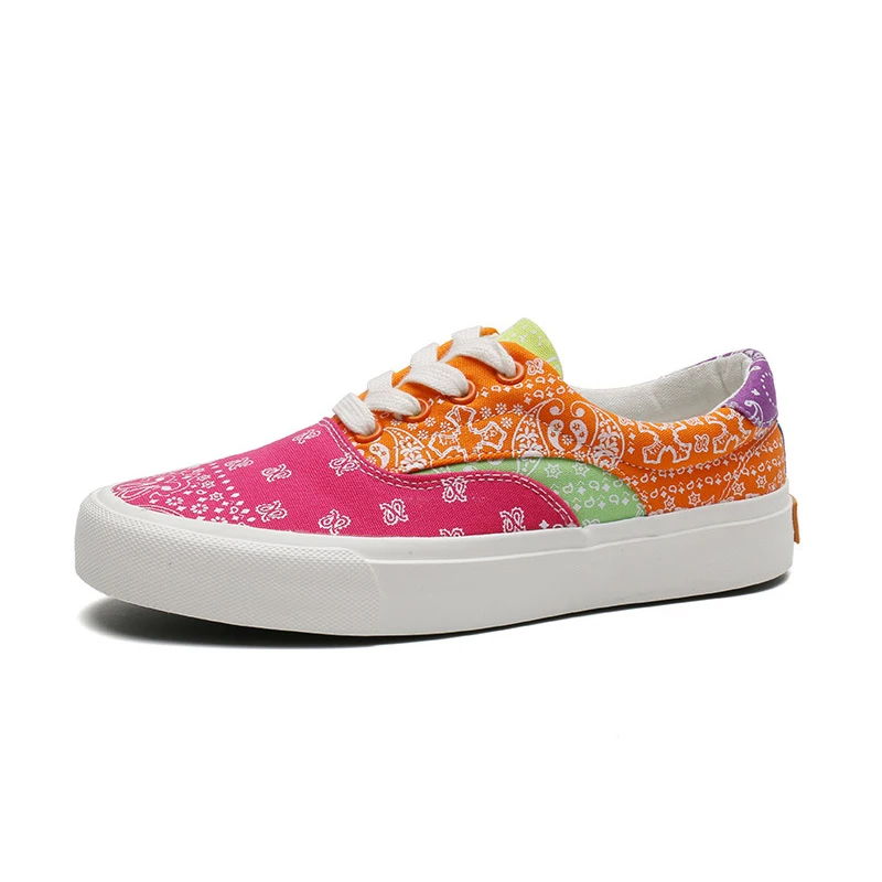 Colorful women canvas shoes hot sale durable flat women casual shoes