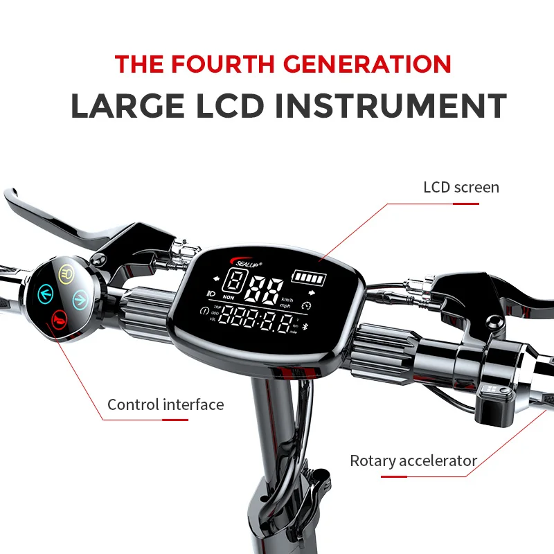 SEALUP электрический скутер 500W задний мотор 48В Q8-4 SMART Электрический Скутер Складной самокат ELECTRICO электрический мопед