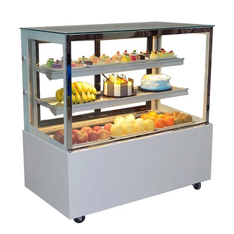 Single-temperature Ce Candy Desert Chocolate Cabinet Refrigerator Showcase Bakery Cake Bread Glass Display Cooler