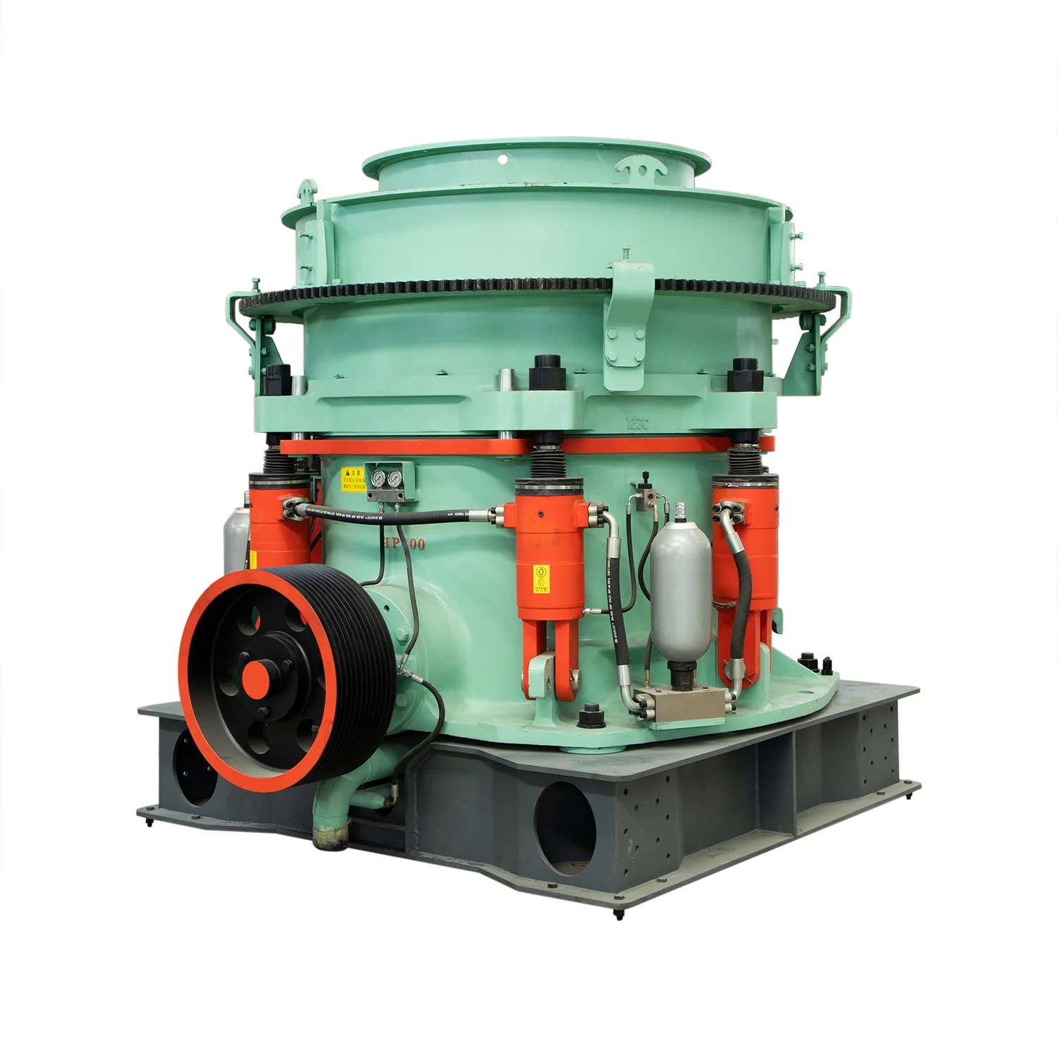 Logo Printed Unique Shape Multi-Cylinder Hydraulic Cone Crusher HPT-300(C) Used in Metallurgy and Other Industries