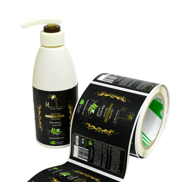 Customization OEM custom plastic bottle label sticker print manufacturer for industrial
