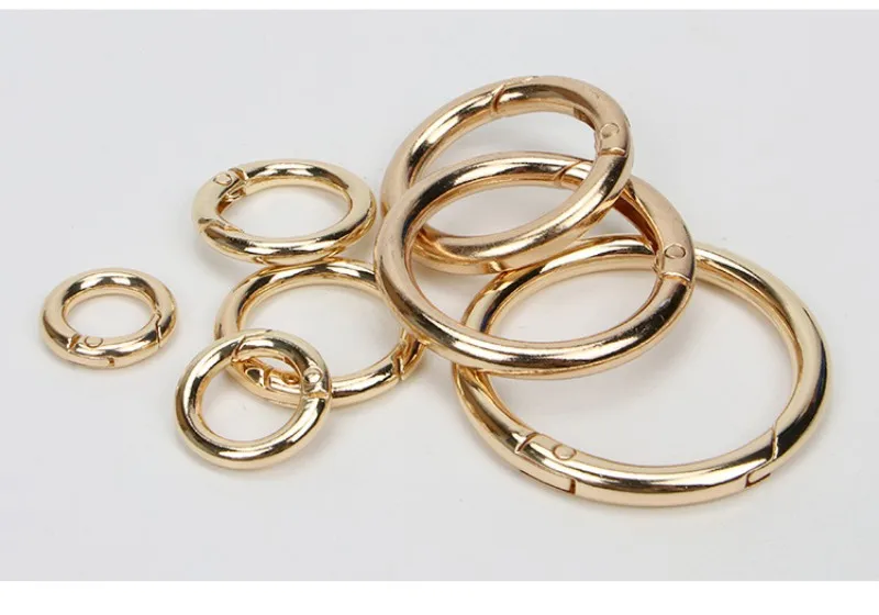 Luggage  handbag wallet metal spring door  O-ring clip open key chain  metal spring ring clip P/T