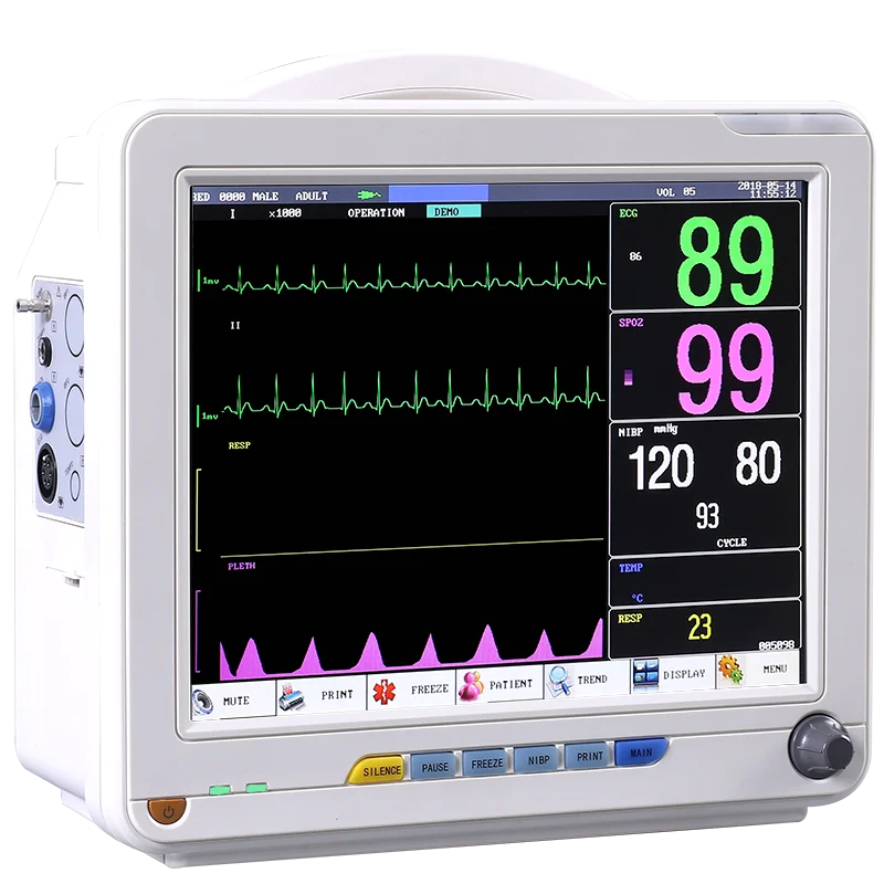 12.1 Inch Portable Animal Vet ICU Multiparameter Vital Signs Monitor ECG ETCO2 Pet Monitor